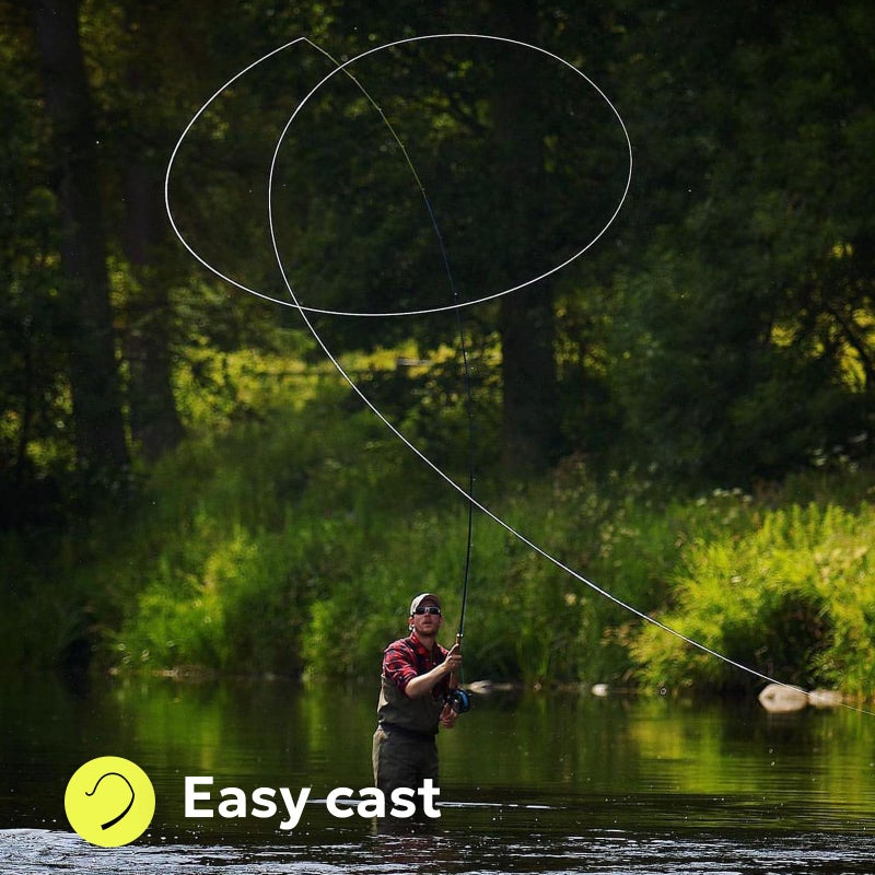 SF Hi-Viz Fly Fishing Sinking Tip Line - Weight Forward Taper Floating/Sinking for Freshwater 100FT IPS5 WF9F/S Fluorescent Yellow & Black - Image 4